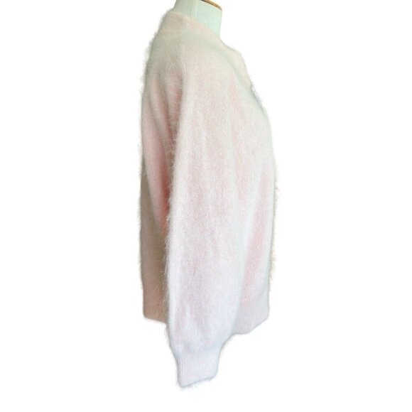 NWT Belldini Angora Blend Collarless Lined Long Sleeve Button Up Jacket Women M - Picture 5 of 12